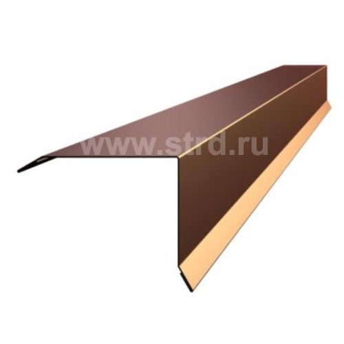 Торцевая планка для металлочерепицы 100*80мм сталь 0.5±0.08мм Rooftop Шелк (Rooftop Glance) 2м Профметалл