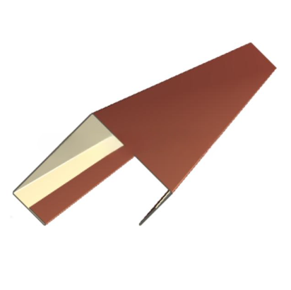 Планка угла внешнего простая фальц для фальца 75*75мм сталь 0.5мм Matt МП 3м Металл Профиль