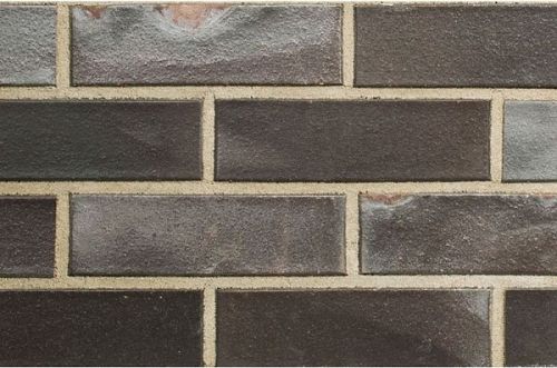 Облицовочный клинкерный кирпич, 240x90x71, Hamburg Schwarz-blau-bunt geflammt kohlebrand (арт.8954), ABC Klinkergruppe Brick