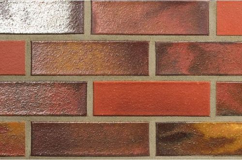 Облицовочный клинкерный кирпич, 240x55x71, Norderney Rot-bunt-schmolz (арт.7554), ABC Klinkergruppe Brick
