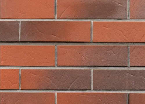 Клинкерная облицовочная плитка  Rotbunt struktur ТО, 240×52×8 мм, ABC Klinkergruppe