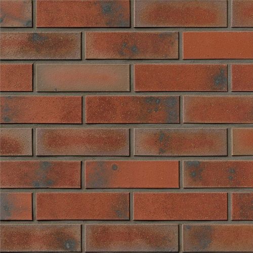 Облицовочный кирпич WESTERWALD Пестрый (bunt) гладкая (glatt), 210x100x50 мм, Röben
