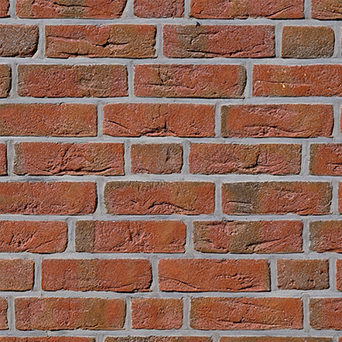 Облицовочный кирпич FEHNBRAND Светло-красный пестрый (hellrot-bunt) ручн.форм. (handform), 240x115x71 мм, Röben