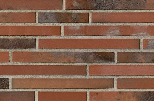 Облицовочный клинкерный кирпич Langformat, DF 490x115x52 мм, Rot Kohlebrand, ABC Klinkergruppe Brick