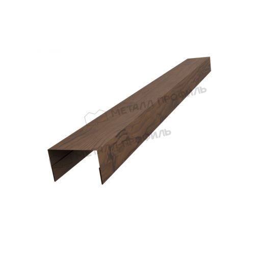 Планка стойки забора 35мм 36х24 х 2500 (ECOSTEEL_MA-01-МореныйДуб-0.5)