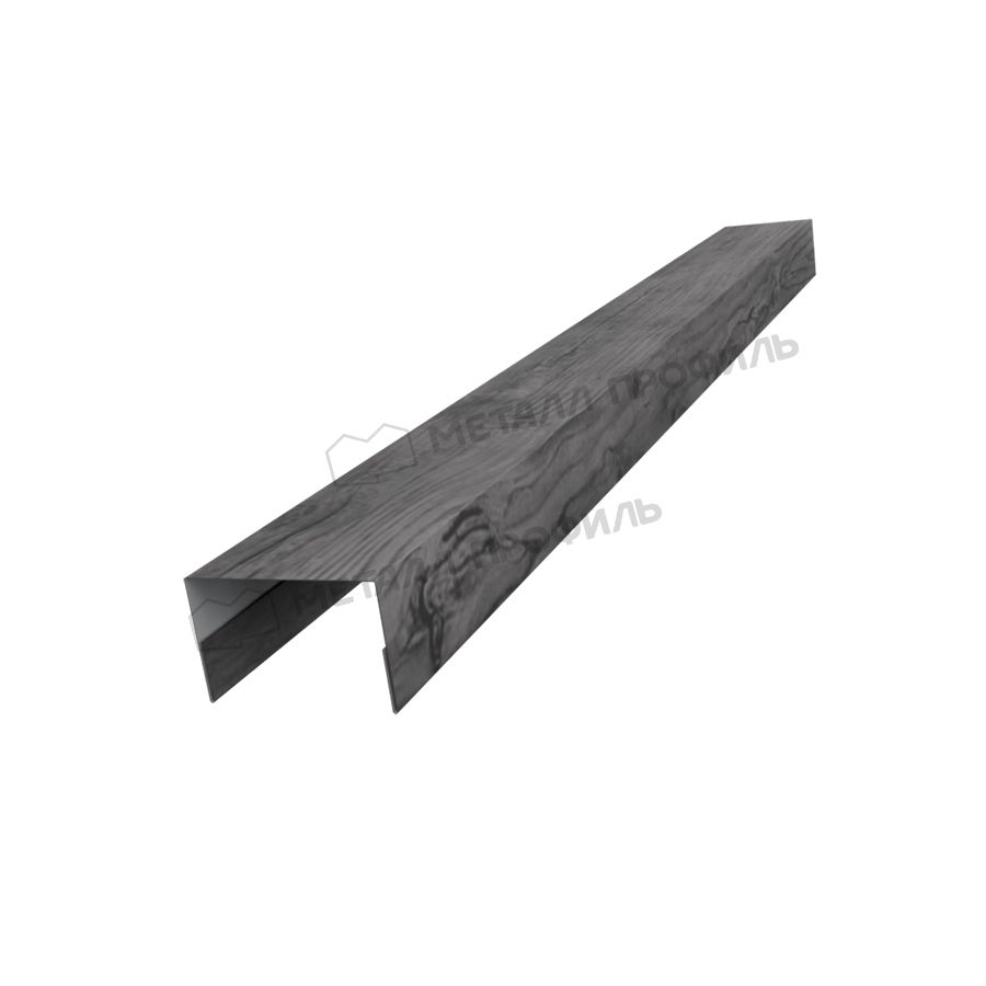 Планка стойки забора 35мм 36х24 х 2500 (ECOSTEEL_MA-01-Серый Дуб-0.5)