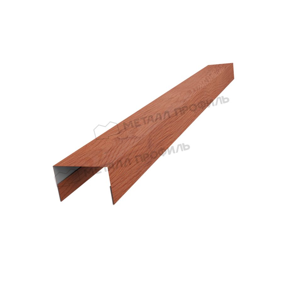 Планка стойки забора 35мм 36х24 х 2500 (ECOSTEEL_T-12-Дуб-0.45)