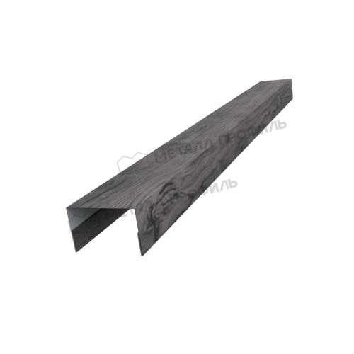 Планка стойки забора 35мм 36х24 х 3000 (ECOSTEEL_MA-01-Серый Дуб-0.5)