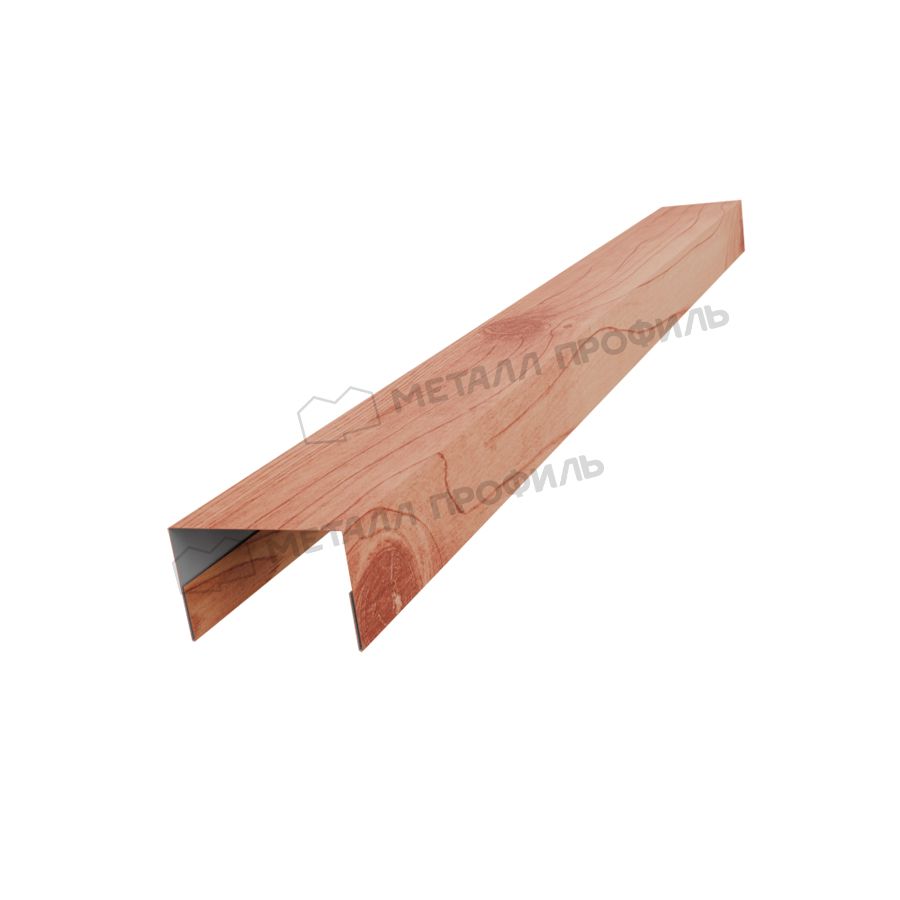 Планка стойки забора 40мм 30х40 х 2500 (ECOSTEEL_T-12-Золотой Орех-0.45)