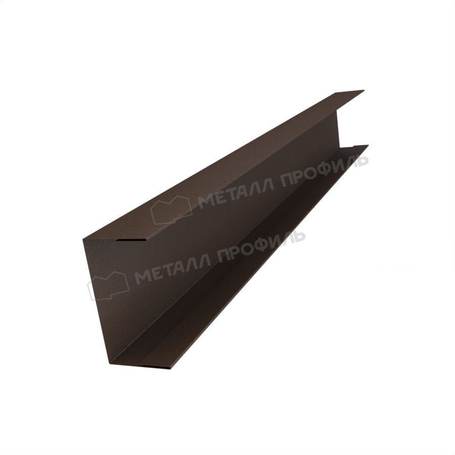 Планка стойки забора 60мм 35х60 х 2000 (VALORI Д-20-DarkBrown\DrkBr-0.5)