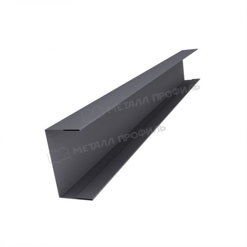 Планка стойки забора 60мм 35х60 х 2000 (VALORI Д-20-Grey\Grey-0.5)
