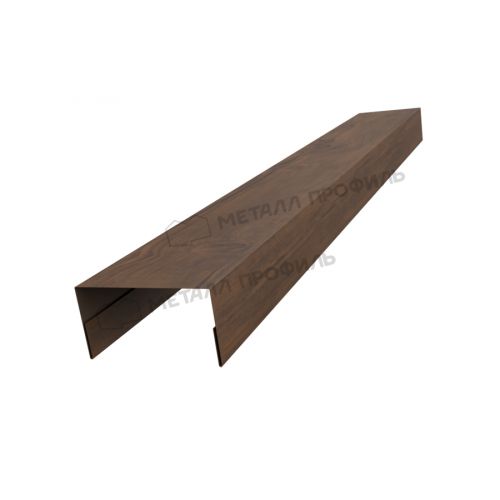 Планка стойки забора 60мм 35х60 х 2500 (ECOSTEEL_MA-01-МореныйДуб-0.5)