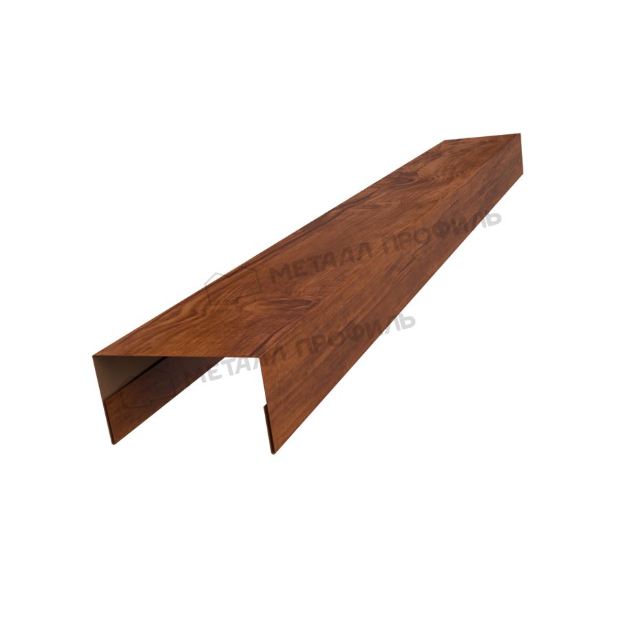 Планка стойки забора 60мм 35х60 х 2500 (ECOSTEEL-01-МореныйДуб-0.5)