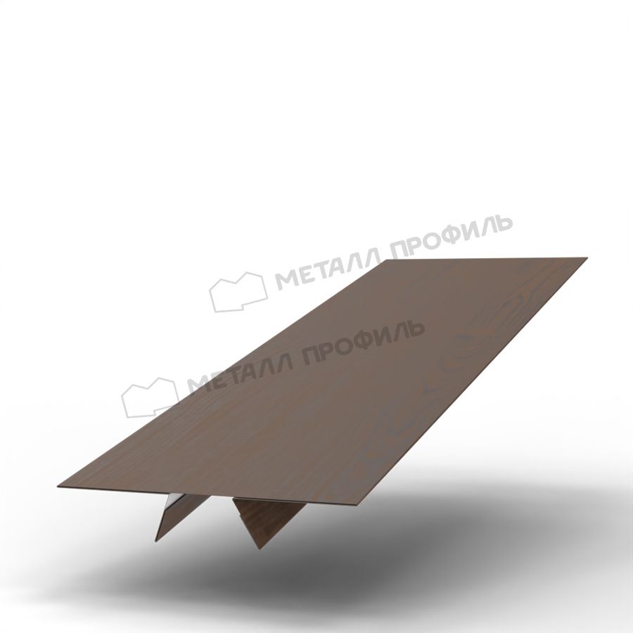 Планка стыковочная сборная верхняя Woodstock 87х15х2000 (ECOSTEEL_MA-01-МореныйДуб-0.5)