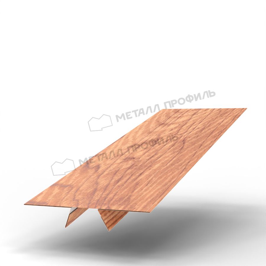 Планка стыковочная сборная верхняя Woodstock 87х15х2000 (ECOSTEEL_T-01-Кедр-0.5)