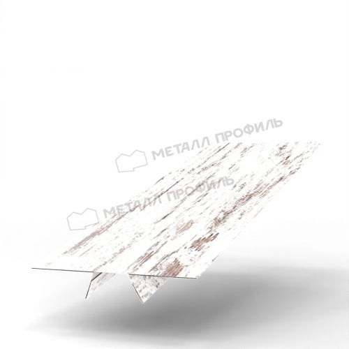 Планка стыковочная сборная верхняя Woodstock 87х15х3000 (ECOSTEEL_MA-01-Беленый Дуб-0.5)