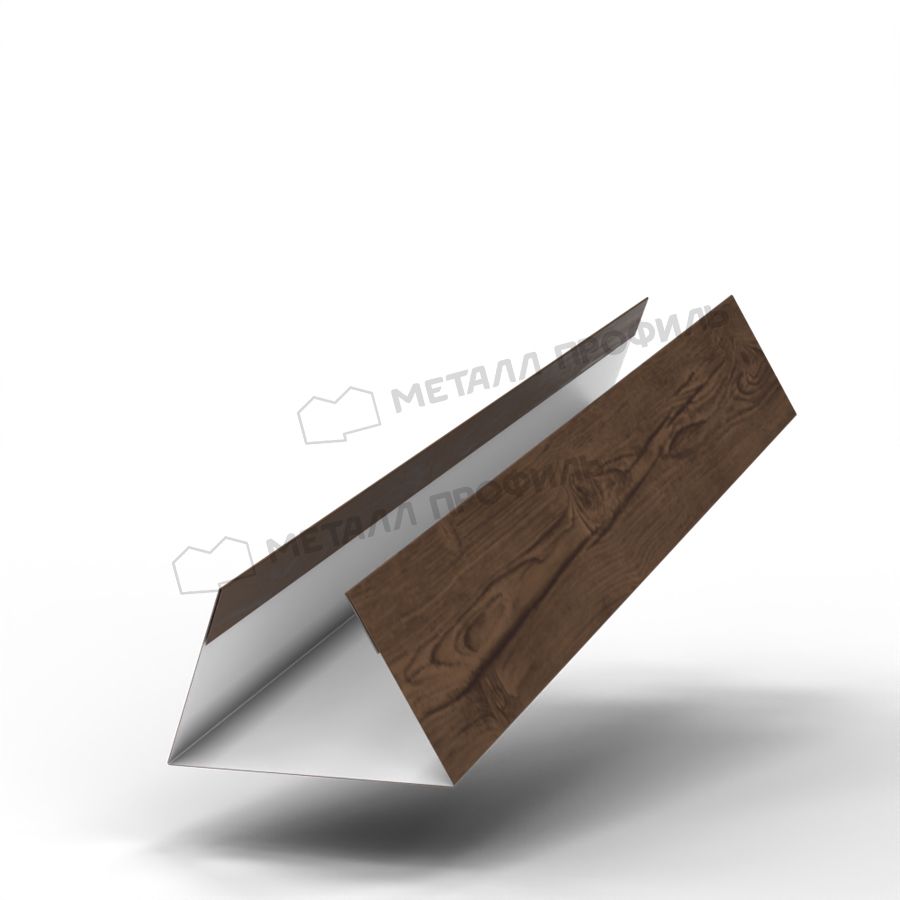 Планка стыковочная сборная нижняя Woodstock 50х33х2000 (ECOSTEEL_MA-01-МореныйДуб-0.5)
