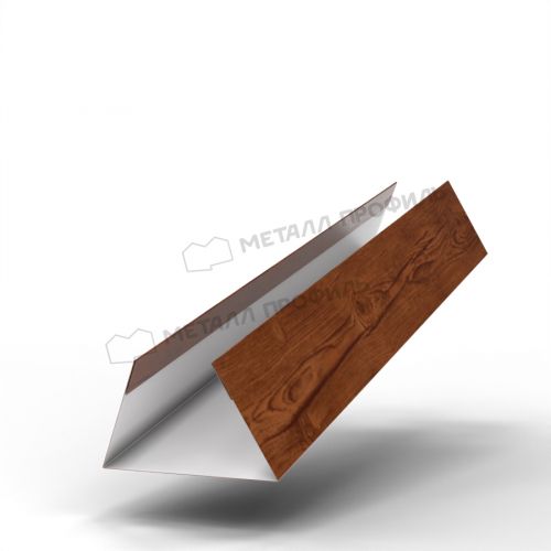 Планка стыковочная сборная нижняя Woodstock 50х33х3000 (ECOSTEEL-01-МореныйДуб-0.5)