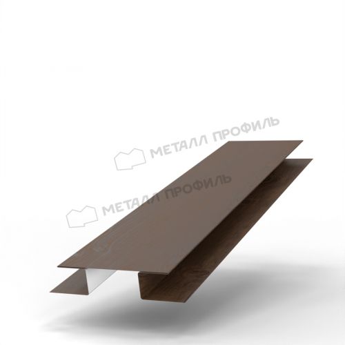 Планка стыковочная сложная 75х3000 (ECOSTEEL_MA-01-МореныйДуб-0.5)