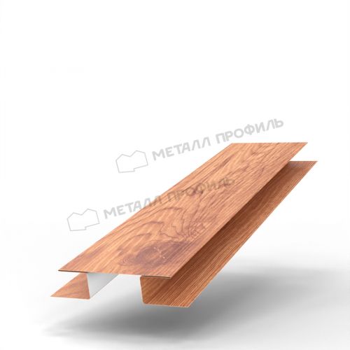Планка стыковочная сложная 75х3000 (ECOSTEEL_T-01-Кедр-0.5)