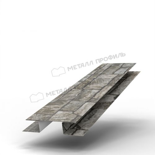 Планка стыковочная сложная 75х3000 (ECOSTEEL-01-Белый Камень ПР-0.5)