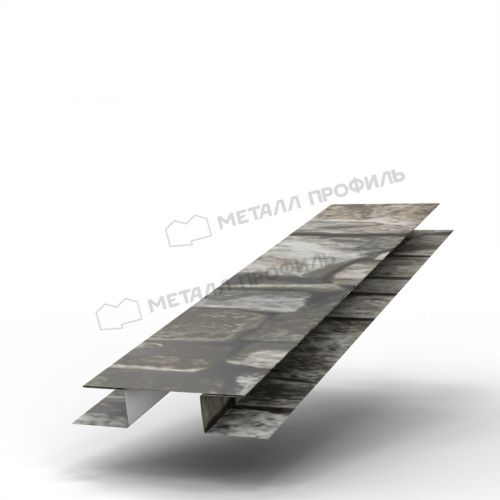 Планка стыковочная сложная 75х3000 (ECOSTEEL-01-БелыйКамень-0.5)