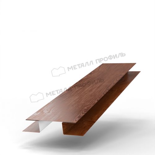 Планка стыковочная сложная 75х3000 (ECOSTEEL-01-МореныйДуб-0.5)