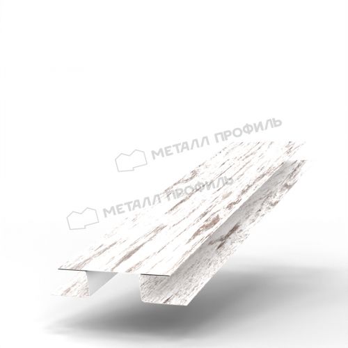 Планка стыковочная сложная Woodstock 75х3000 (ECOSTEEL_MA-01-Беленый Дуб-0.5)
