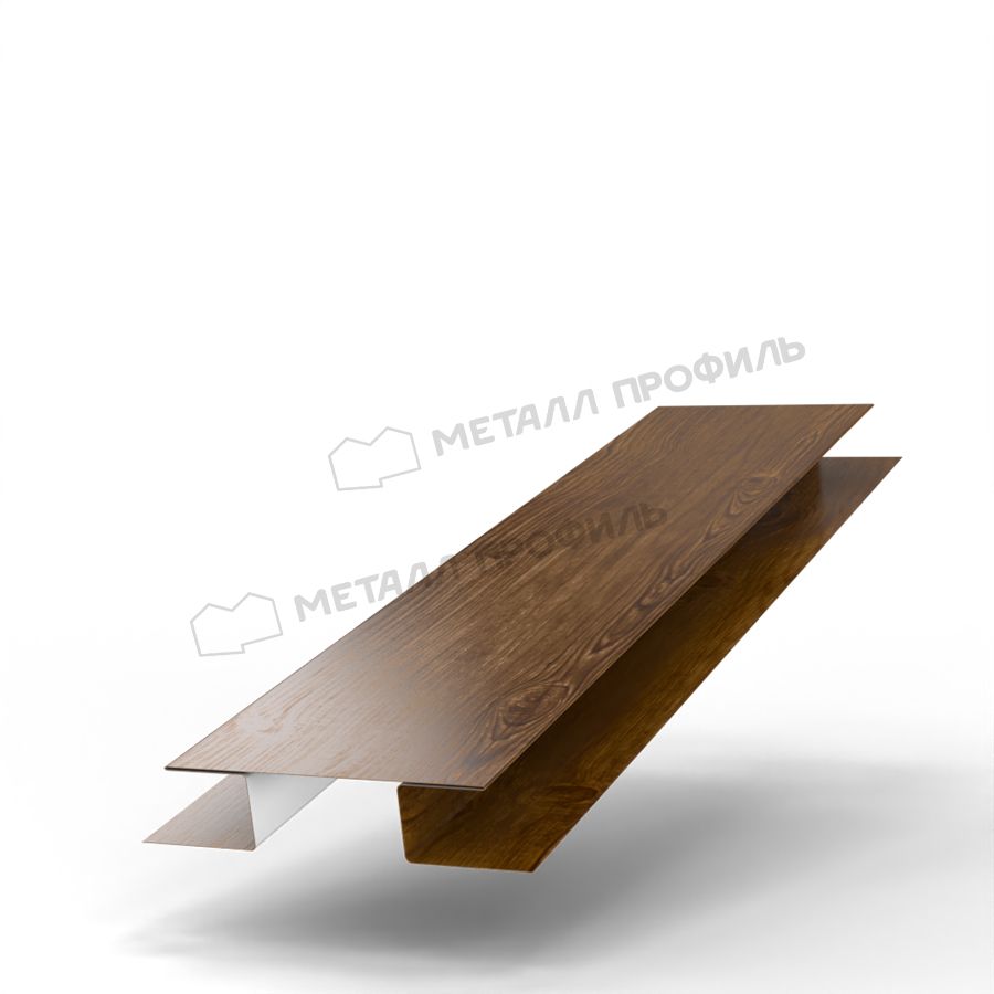 Планка стыковочная сложная Woodstock 75х3000 (ECOSTEEL_T-01-ЗолотойДуб-0.5)