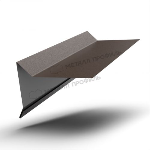 Планка торцевая для мягкой кровли 55х72х2000 (VALORI-20-DarkBrown-0.5)