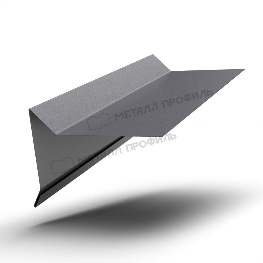 Планка торцевая для мягкой кровли 55х72х2000 (VALORI-20-Grey-0.5)