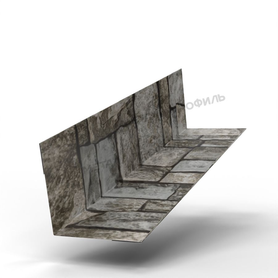Планка угла внутреннего 30х30х3000 (ECOSTEEL-01-БелыйКамень-0.5)