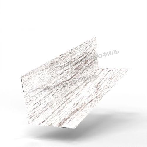 Планка угла внутреннего 50х50х2000 (ECOSTEEL_MA-01-Беленый Дуб-0.5)
