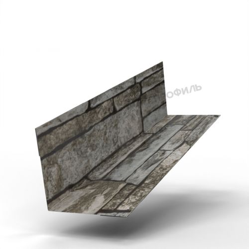 Планка угла внутреннего 50х50х2000 (ECOSTEEL-01-Белый Камень ПР-0.5)