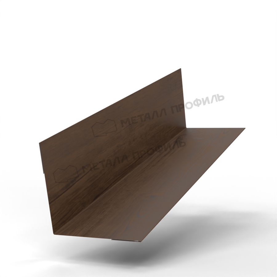 Планка угла внутреннего 75х75х2000 (ECOSTEEL_MA-01-МореныйДуб-0.5)