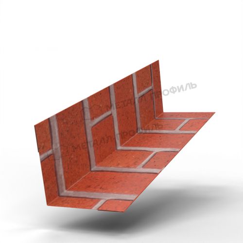 Планка угла внутреннего 75х75х3000 (ECOSTEEL-01-Кирпич-0.5)