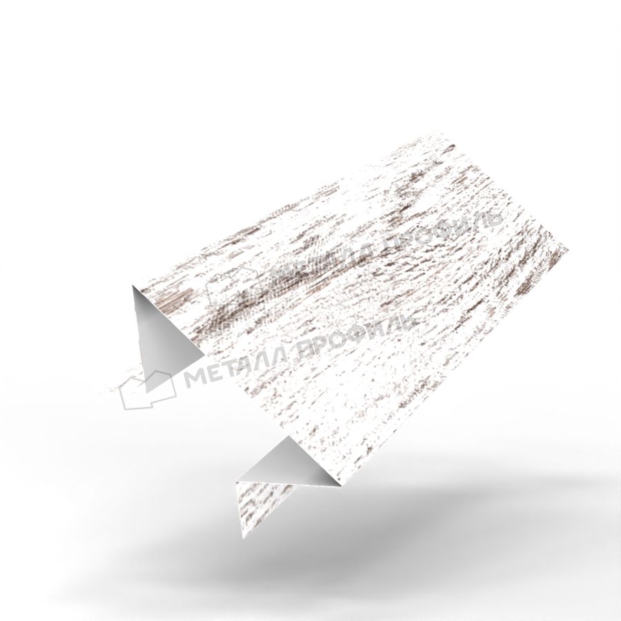 Планка угла внутреннего сборная верхняя Woodstock 58х23х2000 (ECOSTEEL_MA-01-Беленый Дуб-0.5)