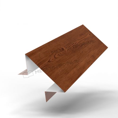 Планка угла внутреннего сборная верхняя Woodstock 58х23х3000 (ECOSTEEL-01-МореныйДуб-0.5)
