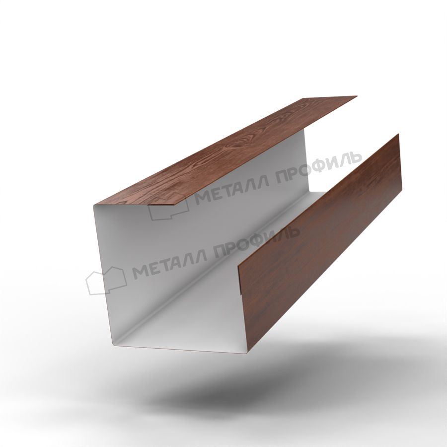 Планка угла внутреннего сборная нижняя Woodstock 50х30х2000 (ECOSTEEL-01-МореныйДуб-0.5)