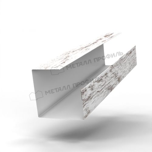 Планка угла внутреннего сборная нижняя Woodstock 50х30х3000 (ECOSTEEL_MA-01-Беленый Дуб-0.5)
