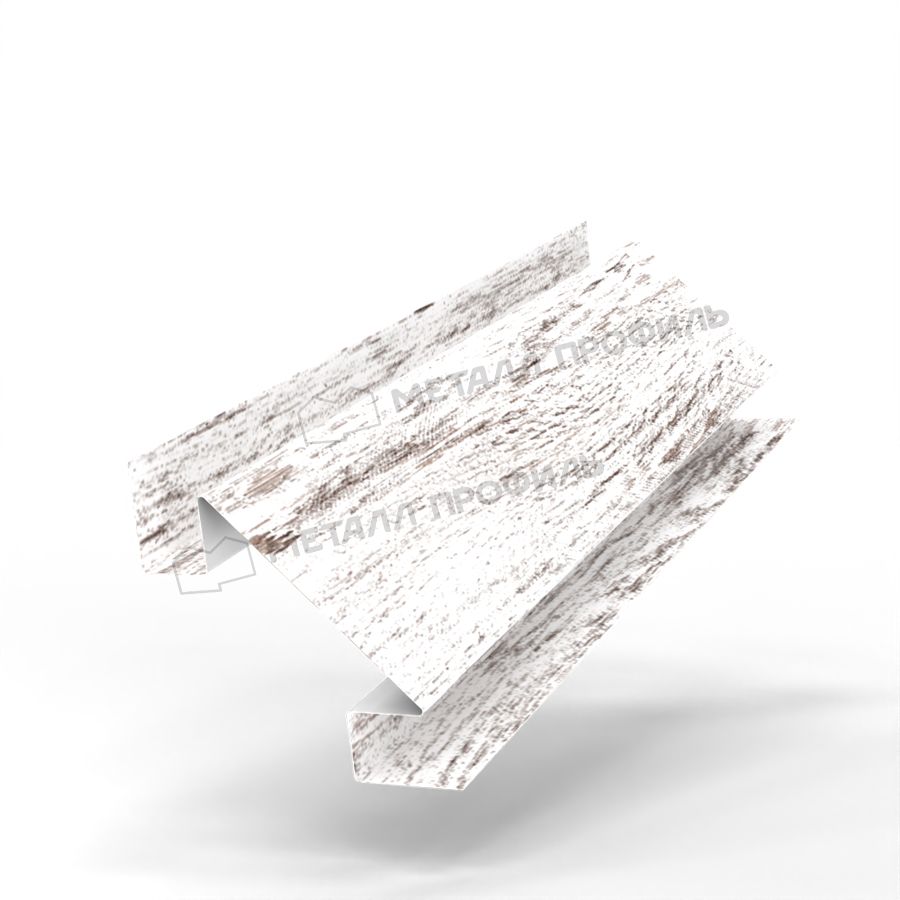 Планка угла внутреннего сложного 75х3000 (ECOSTEEL_MA-01-Беленый Дуб-0.5)