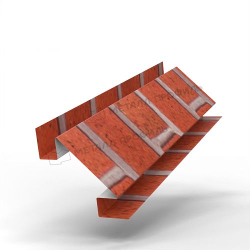 Планка угла внутреннего сложного 75х3000 (ECOSTEEL-01-Кирпич-0.5)