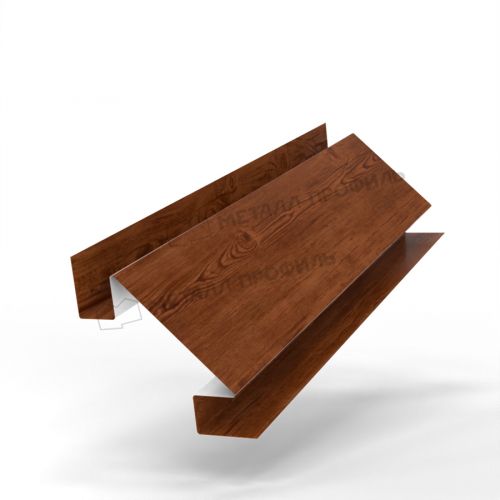 Планка угла внутреннего сложного 75х3000 (ECOSTEEL-01-МореныйДуб-0.5)