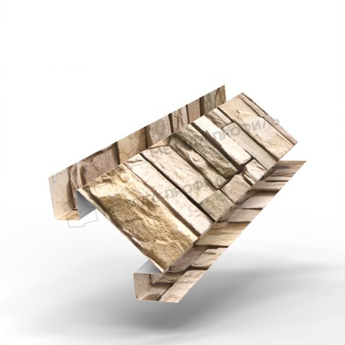 Планка угла внутреннего сложного 75х3000 (ECOSTEEL-01-Песчаник-0.5)