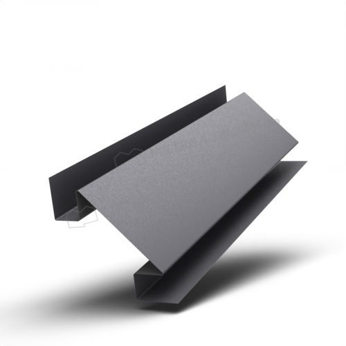 Планка угла внутреннего сложного 75х3000 (VALORI-20-Grey-0.5)