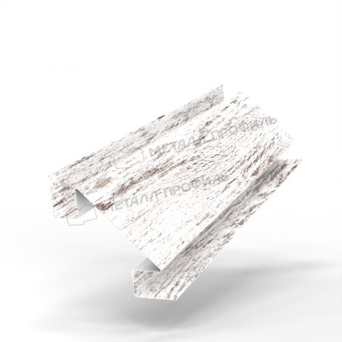 Планка угла внутреннего сложного Woodstock 75х3000 (ECOSTEEL_MA-01-Беленый Дуб-0.5)