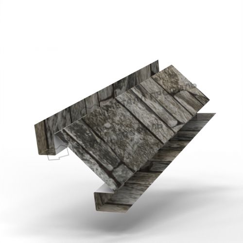 Планка угла внутреннего сложного Woodstock 75х3000 (ECOSTEEL-01-БелыйКамень-0.5)