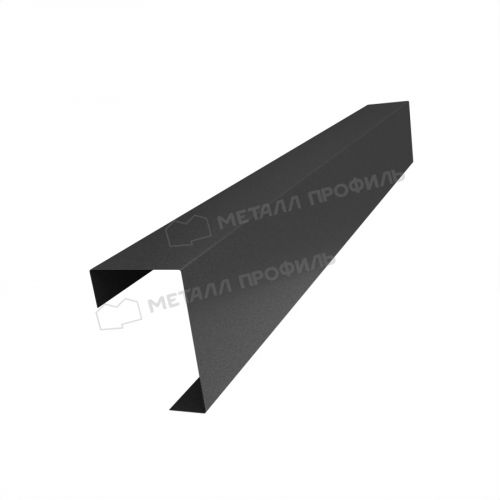 Планка угла декоративная на столб 40мм 42х62 х 3000 (VALORI Д-20-DarkGrey\DarkGr-0.5)