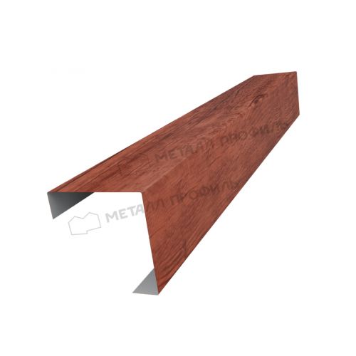 Планка угла декоративная на столб 60мм 62х62 х 2500 (ECOSTEEL_MA-01-Античный Дуб-0.45)