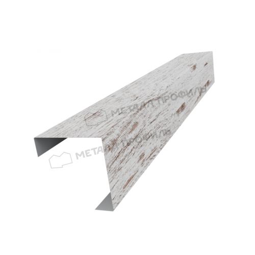 Планка угла декоративная на столб 60мм 62х62 х 3000 (ECOSTEEL_MA-01-Беленый Дуб-0.5)
